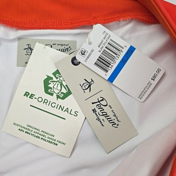 NWT Penguin Women's White Orange  Colorblock Tennis Skort Skirt Stretch Size XL - Picture 12 of 15